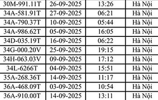221 xe máy, ô tô Hà Nội có biển số sau nhanh chóng nộp phạt nguội theo Nghị định 168