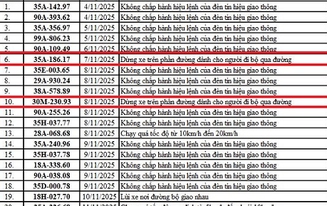 69 chủ xe dừng, đỗ không đúng quy định sau nhanh chóng nộp phạt nguội theo Nghị định 168