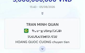 Tài khoản ngân hàng phát sinh 12 giao dịch chuyển khoản liên tiếp với tổng 5 tỷ đồng: Người đàn ông được công an mời làm việc