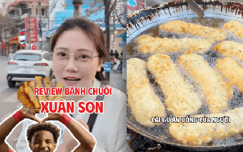 Hàng bánh chuối yêu thích của Xuân Son: Khách xếp hàng chờ mua, ngày bán hơn 200 chiếc