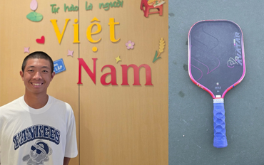 Quang Dương đấu giá vợt pickleball được 200 triệu ủng hộ bà con Cao Bằng, nâng tổng số tiền quyên góp lên 400 triệu