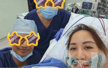 Lộ ảnh hiếm hoi của Khánh Thi trong bệnh viện, xuống sắc khó nhận ra, chính chủ xem lại còn thấy "sợ"