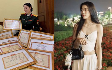 Hoa khôi bóng chuyền mang hàm Đại uý gây sốt với ảnh tổng kết 2025: Visual xinh đẹp, thành tích cực "khủng"!