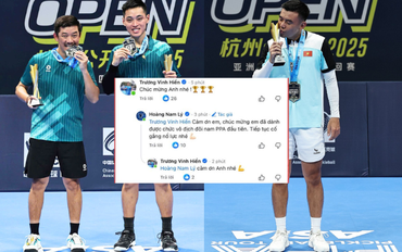 Từng dính drama "nảy lửa", Lý Hoàng Nam và Trương Vinh Hiển nay cùng vô địch PPA Tour Asia, màn tương tác gây bão MXH