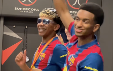 Lamine Yamal hoá "cơ trưởng" quẩy cực sung sau khi Barcelona đánh bại Real Madrid giành Siêu cúp