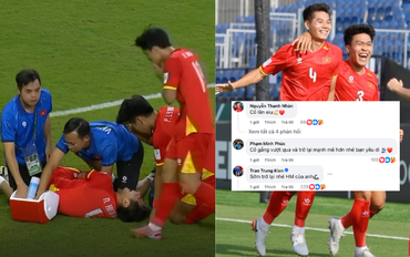 U23 Việt Nam thương nhau như thế: Ai cũng lo lắng khi Hiểu Minh chấn thương, đồng loạt cầu mong 1 điều