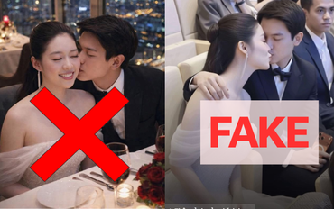 "Khó chịu vô cùng" với loạt ảnh, video AI gán ghép Đình Bắc và Á hậu Châu Anh để câu view