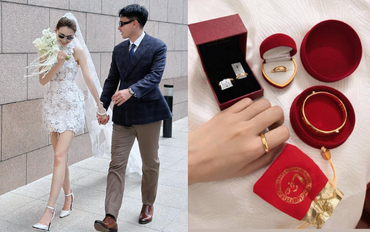 Hot: MC Mù Tạt và tuyển thủ Đức Huy làm lễ cưới hôm nay, của hồi môn "khủng", bố mẹ chồng trao 2 cây vàng