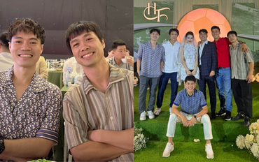 Hiếm hoi lắm mới thấy Công Phượng, dàn tuyển thủ U19 Việt Nam gây bão năm nào hội ngộ ở đám cưới Đức Huy