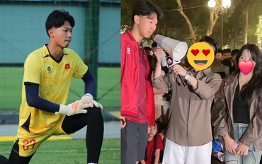 Thủ môn gần 2m U19 Việt Nam viral MXH, đi dạo phố vô tình gặp nàng thơ, "khi đi lẻ bóng, khi về có đôi"
