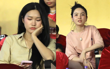 Doãn Hải My đọ sắc với Chu Thanh Huyền trên khán đài Hàng Đẫy