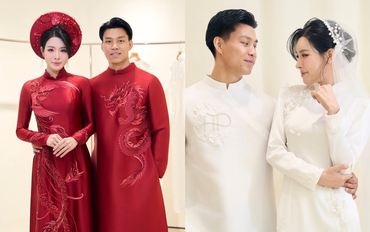 Lộ ảnh áo dài ăn hỏi của Văn Thanh - Bích Hạnh: Cô dâu visual sáng bừng, không còn bị "phong ấn nhan sắc"