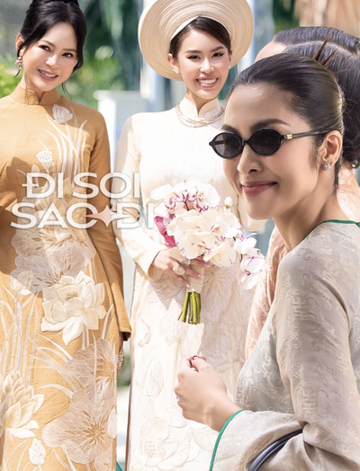 Tổ hợp áo dài hào môn: Hà Tăng, Linh Rin khác biệt nhà chồng; gia đình tỷ phú cài ẩn ý sau 1 chi tiết