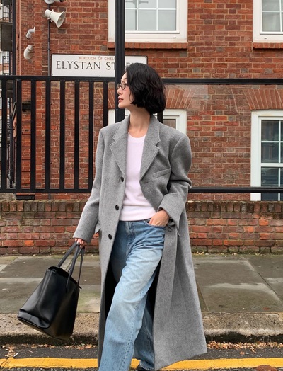 Áo khoác mặc với quần ống rộng: Chọn chuẩn thì đẹp và sang từng centimet