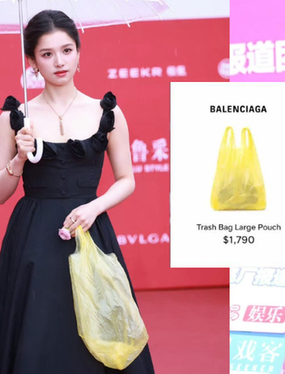 Tranh luận gay gắt về túi nylon Trương Tịnh Nghi cầm lên thảm đỏ: 47 triệu, ai mua?