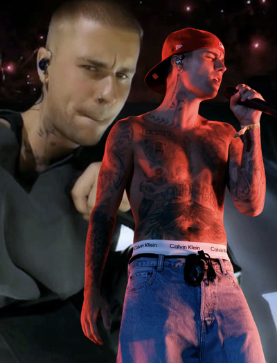 Justin Bieber chẳng thiết tha gì ăn mặc, đến quần tụt cũng chẳng còn để xem