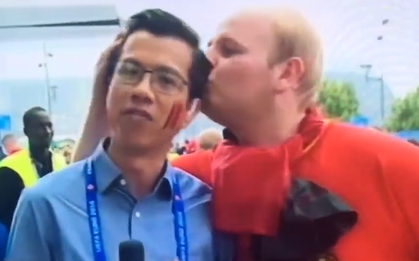 Phóng viên VTV bị fan Bỉ "quấy rối" khi tác nghiệp ở Euro 2016