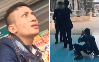 Clip: Ông bố địu con nhặt rác bị dằn mặt, bắt xin lỗi và hứa không được tiếp tục đánh con