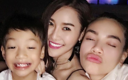 Hà Hồ đưa Su Beo đi sinh nhật bạn giữa ồn ào scandal với Hari Won, Phạm Hương