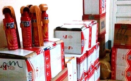 Thu giữ hơn 300 bình cứu hỏa dùng cho ô tô nhập lậu từ TQ