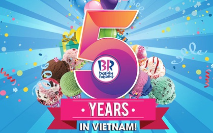 Tưng bừng mừng sinh nhật 5 năm Baskin Robbins với viên kem chỉ 15.000 đồng