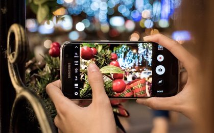 Giáng sinh lung linh với ảnh bokeh chụp bằng Galaxy S7 edge