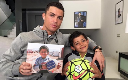 Hành động ấm áp tình người của Ronaldo bên cậu con trai nhỏ