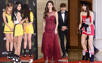 Seolhyun (AOA) lộ chân thâm đốm, Seohyun (SNSD) lộng lẫy trên thảm đỏ "Grammy Hàn Quốc"