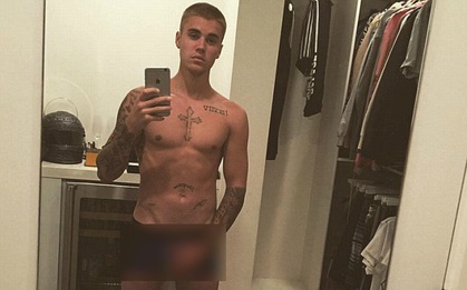 Vẫn chưa chịu lớn, Justin Bieber lại khoe ảnh đụng chạm chỗ hiểm