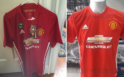 Mẫu áo đấu sân nhà mùa 2016/17 của Man Utd bị lộ trước ngày ra mắt