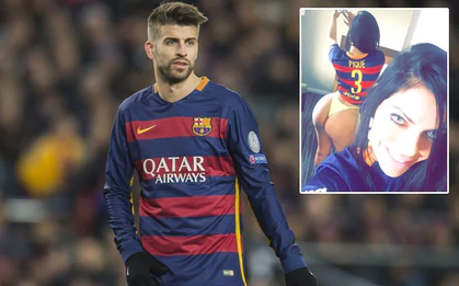 Bị bạn gái Messi "block" Instagram, Hoa hậu siêu vòng ba quay sang ve vãn Pique