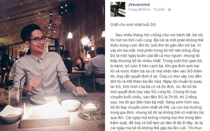 JV lần đầu chia sẻ về một năm đầy những mất mát đau lòng
