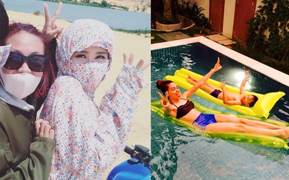 Học lỏm tuyệt chiêu trốn nắng của sao Việt vào những ngày oi bức