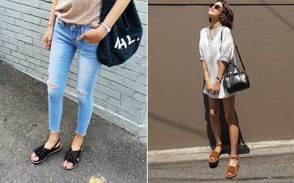 Update ngay 8 kiểu sandal đế bệt trendy nhất hè này