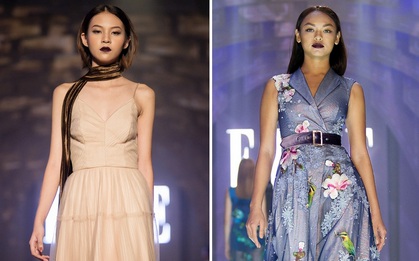 Phải nhập viện vào phút chót, Mai Ngô vẫn không bỏ lỡ cơ hội đọ trình catwalk với Phí Phương Anh trong Elle Fashion Show