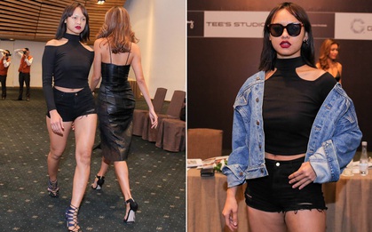 Đùi to đến mấy cũng không ngăn được Mai Ngô diện shorts cũn cỡn đi casting