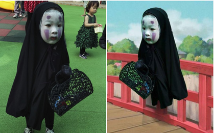 Cô nhóc hoá trang thành "Vô Diện" trong Halloween giờ đã nổi tiếng khắp cả Thế giới rồi!