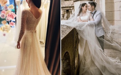 Ngắm trọn bộ 7 chiếc váy cưới, 4 bộ áo dài cùng loạt phụ kiện xa xỉ của "cô gái thời tiết" Mai Ngọc