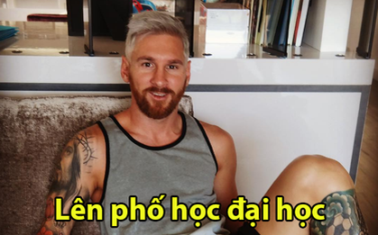 Mái tóc nhuộm bạc trắng khiến Messi phải nhận mưa gạch đá