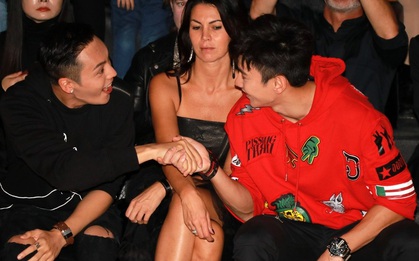 Trần Vỹ Đình "tay bắt mặt mừng" với nam thần bơi lội, netizen: "Tội cho cô gái ngồi giữa"