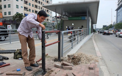 Tuyến buýt nhanh Kim Mã - Yên Nghĩa gấp rút hoàn thiện trước ngày đi vào hoạt động