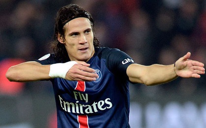 Cavani ghi 4 bàn giúp PSG lên ngôi đầu bảng