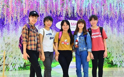 Mặc nắng nóng, lễ hội hoa Tử Đằng vẫn thu hút hàng nghìn bạn trẻ check in