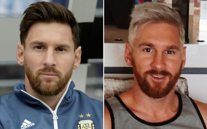 Messi giải thích lý do nhuộm mái tóc bạch kim