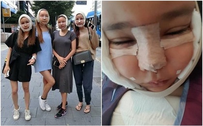 Sang Hàn phẫu thuật thẩm mỹ làm hot girl, 4 cô gái Thái tự tin khoe ảnh băng bó đầy đầu