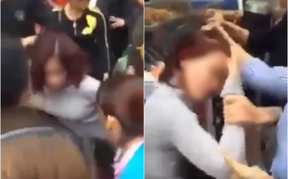 Cô gái trẻ bị người dân túm tóc, tát vào mặt vì ăn trộm iPhone 6
