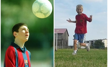 10 tuổi Messi có làm được như cậu bé này?