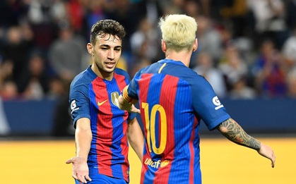 Messi xỏ háng đối thủ, kiến tạo cho Munir và Luis Suarez ghi bàn