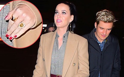 Đeo nhẫn kim cương "khủng" trên tay, Katy Perry đã đính hôn với Orlando Bloom?