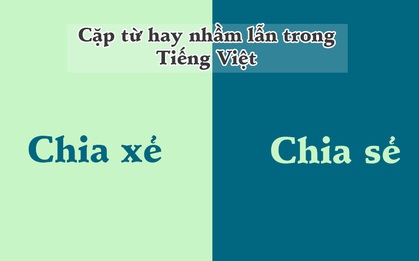 10 cặp từ ai cũng hay bị "lẫn lộn" trong Tiếng Việt